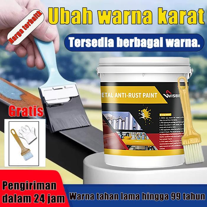 Cat anti-mengelupas, cat anti karat untuk besi, cat minyak besi, hitam, putih, biru, abu-abu, tahan