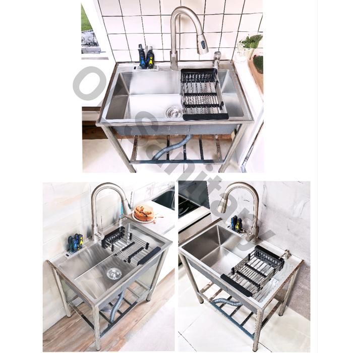 Terlaris Bak Cuci Piring Kitchen Sink Set Portable Bcp Rak Cuci Piring Sink Set Minimalis