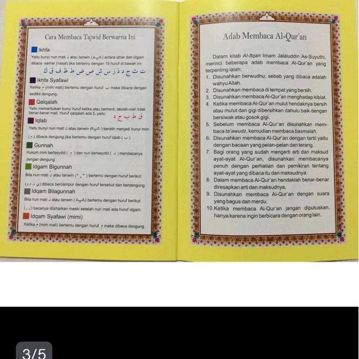 Juz Amma Tajwid Warna Ukuran Saku Juz Amma Kecil Juz 30 Soft Cover Terpercaya