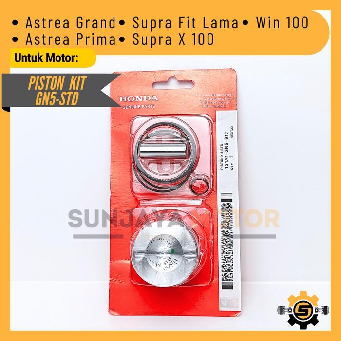 PISTON KIT ORIGINAL HONDA GN5 SEHER ASTREA GRAND SUPRA X 100 SUPRA FIT LAMA WIN 100 ORI AHM