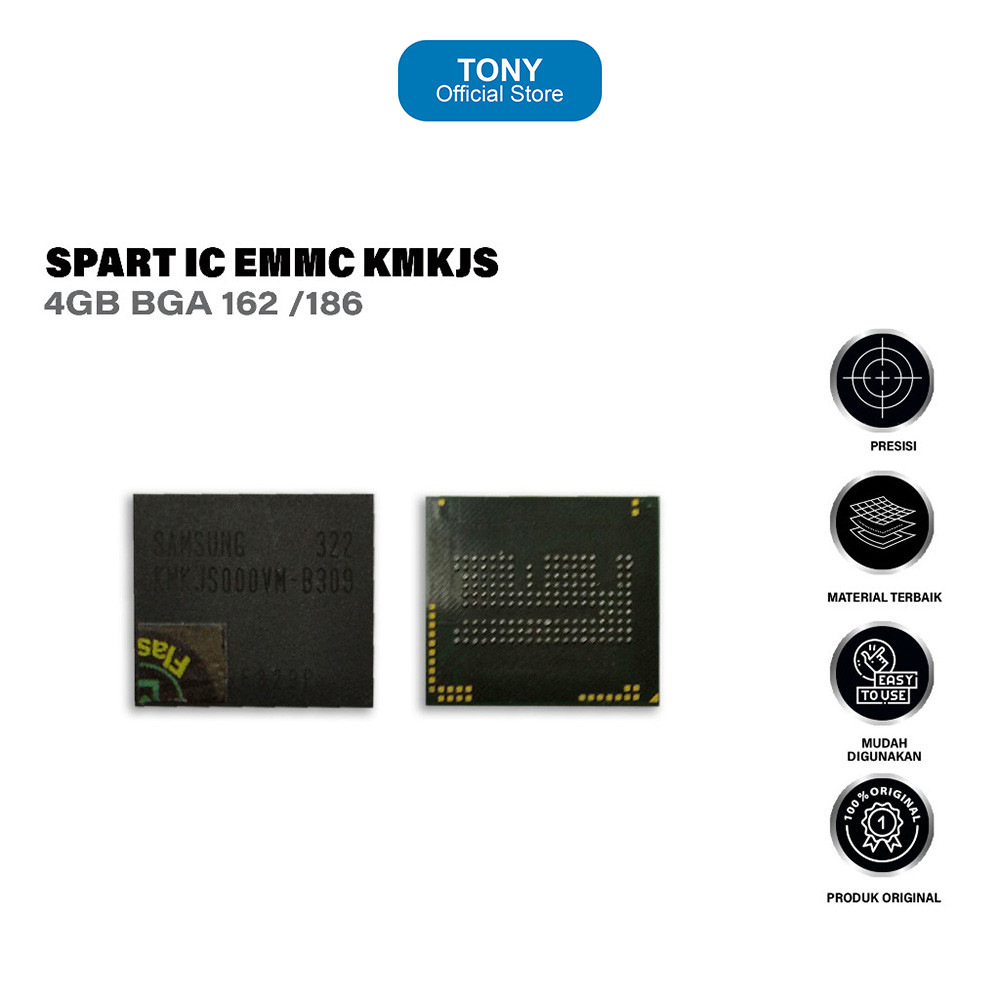 SPRT IC EMMC KMKJS UNTUK HP OPPO 4GB BGA 162 /186 - SPAREPART HP - SPAREPART UNTUK HP OPPO