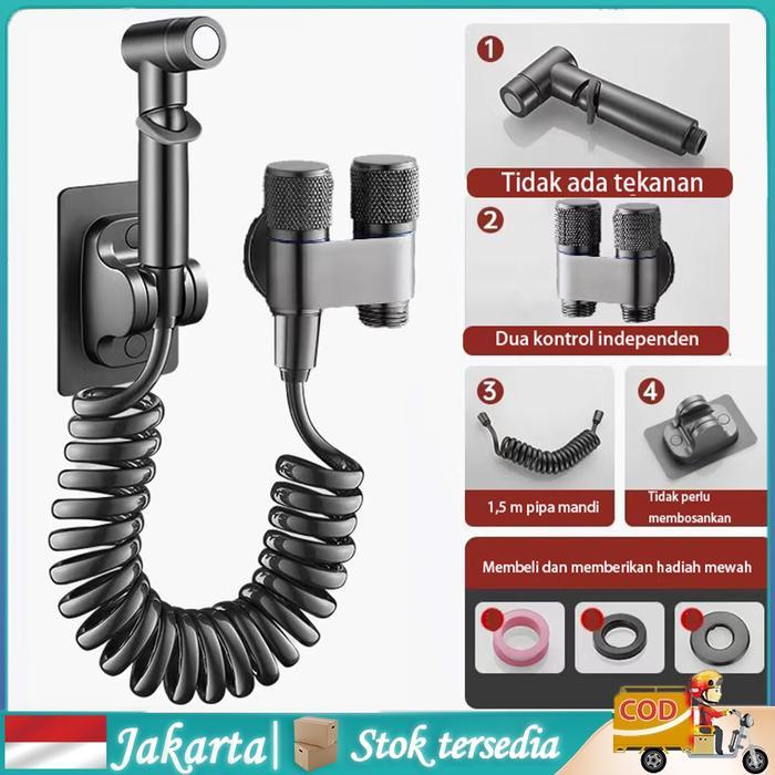 Paloma - Sus304 Tahan Karat 1 Set Jet Shower Closet Jet Shower Kamar Mandi Kran Jet Shower Closet