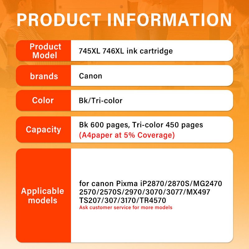 PG745 CL746 ink cartridge 745XL 746XL,for canon Pixma
