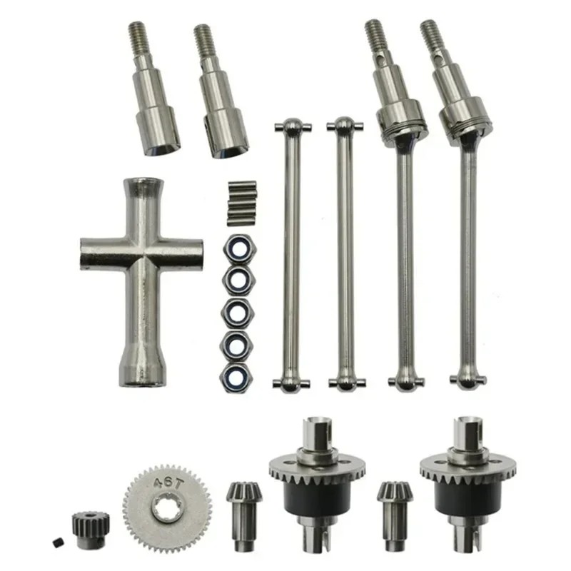 Metal Differential and Drive Shaft Set for SCY 16101 16102 16103 16201 Pro 1/16 Brushless RC Car