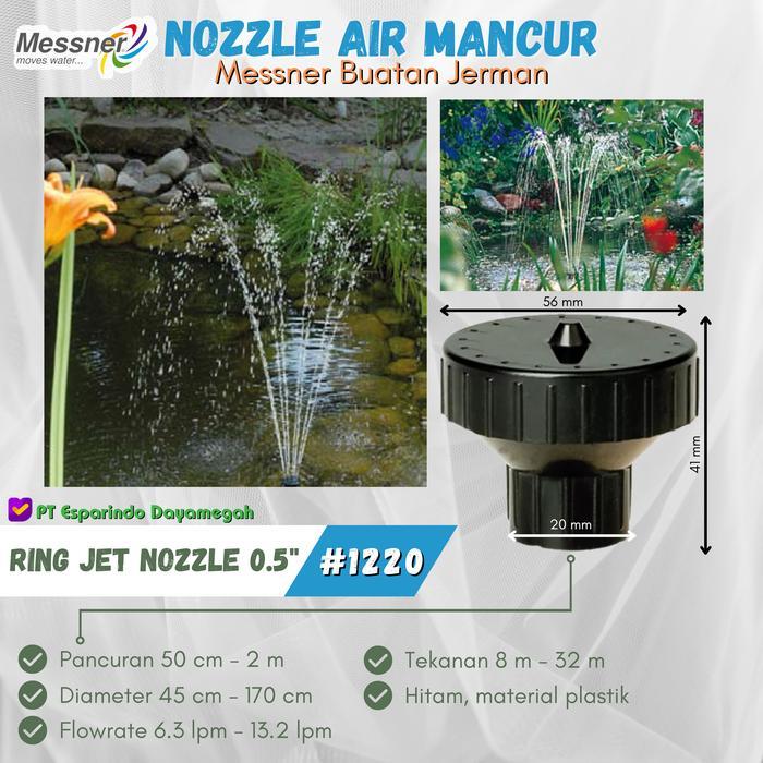 Nosel Messner Ring Jet Hitam Nosel 0.5" #1220 Buatan Jerman