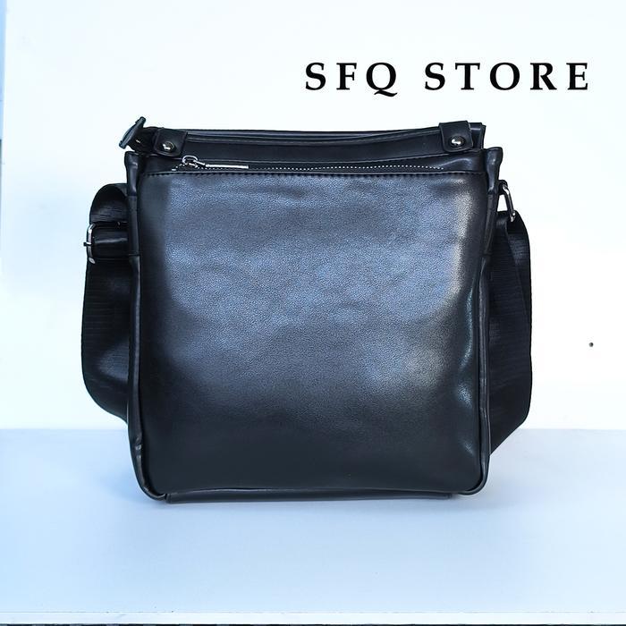 Eiger - Tas Selempang Kerja Pria Bahan Kulit Sling Bag Impor Premium Sekolah Kerja Kuliah