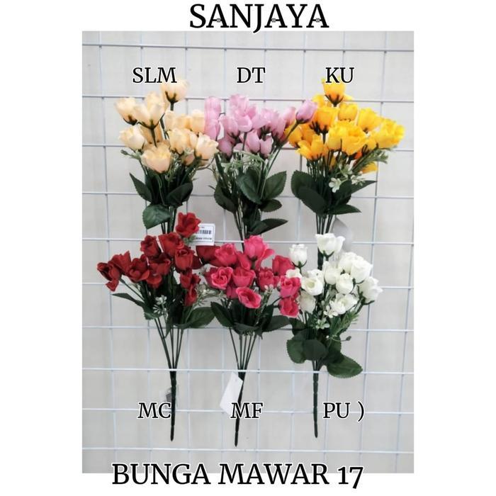 Bunga Mawar Latex Premium / Bunga Mawar Artificial / Bunga Mawar Palsu Plastik / Bunga Mawar 17
