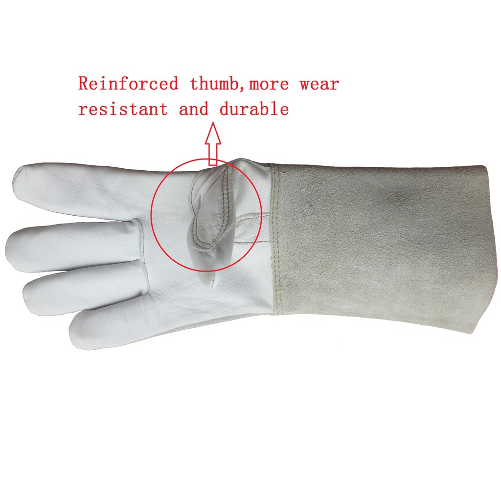 Leather Welding Glove Argon arc Welder Working Glove Grain Goatskin TIG Safety Glove MIG Leather