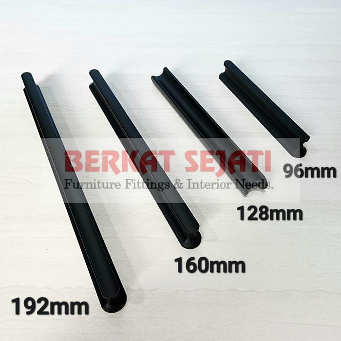 TA-06 HITAM / BLACK Handle Tarikan Laci Pintu Lemari Kitchen Minimalis .