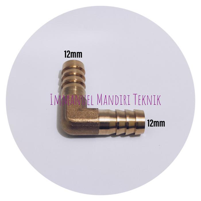 Sambungan Selang Elbow 12Mm / Elbow Selang 12Mm Kuningan