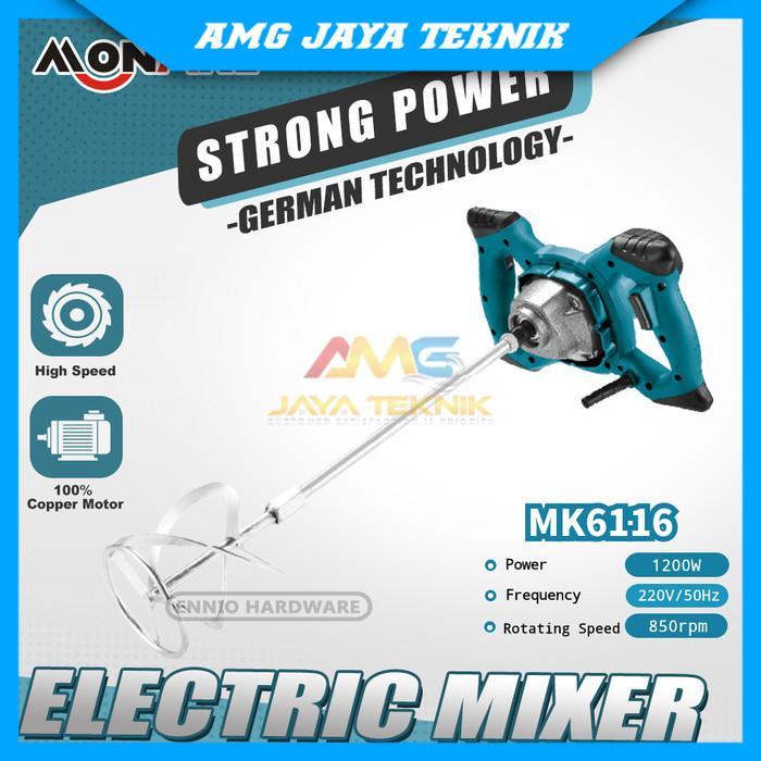 MONAKE Mesin Pengaduk Cat / Electric Mixer / Paint Mixer MK6116