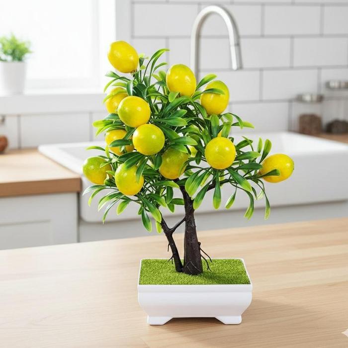 "New" Tanaman Hias Dekorasi Buah Plastik Import Bunga Hias Flower Pohon Buah Mini Dekorasi Rumah