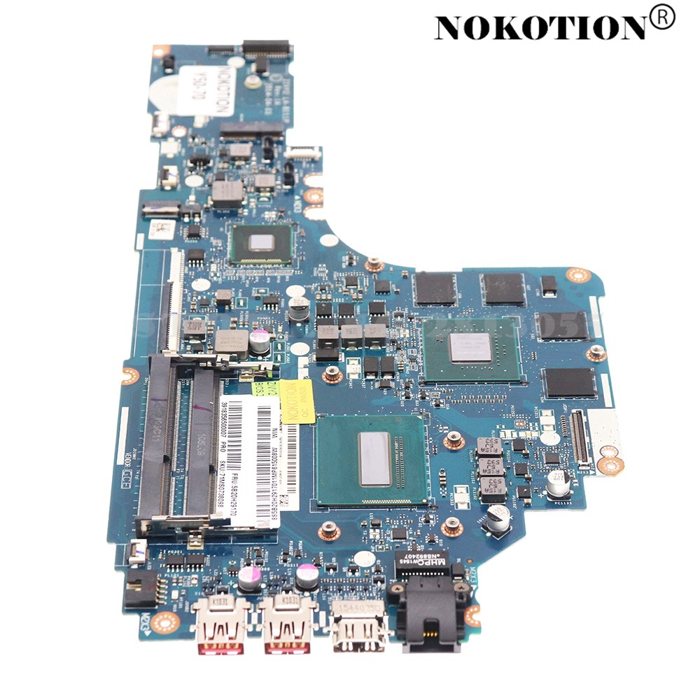 NOKOTION NEW 5B20H29170 ZIVY2 LA-B111P For Lenovo IdeaPad Y50-70 Y70-70 Laptop Motherboard
