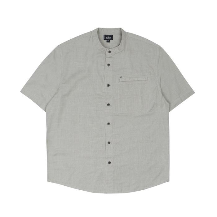 M Gee Baju Muslim Koko Pria Lengan Pendek Mgee Azka C074 Light Grey