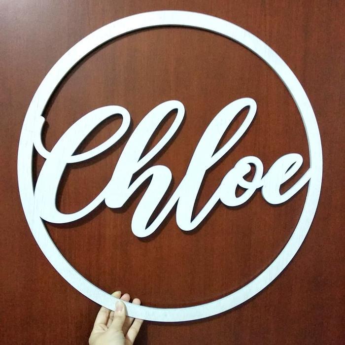 Backdrop Sign Kayu Bulat 50Cm