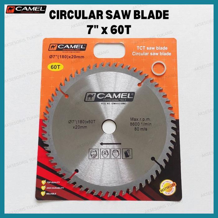 Mata Gergaji Circular Saw Blade 7 Inch x 60T / Mata Gergaji Potong Kayu TCT Saw Blade 7" x 60T