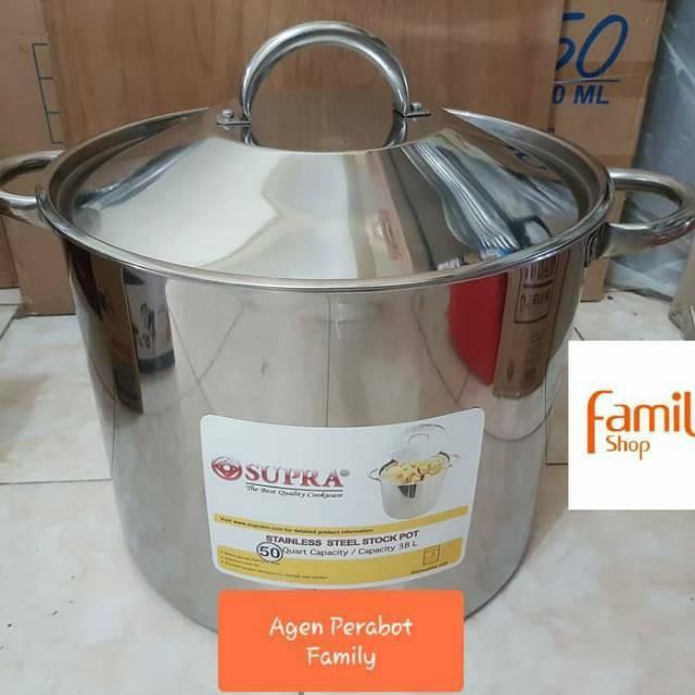 G0JEK GR4B PANCI TINGGI STOCK POT SUPRA 50 QT / TONG STAINLESS STEEL