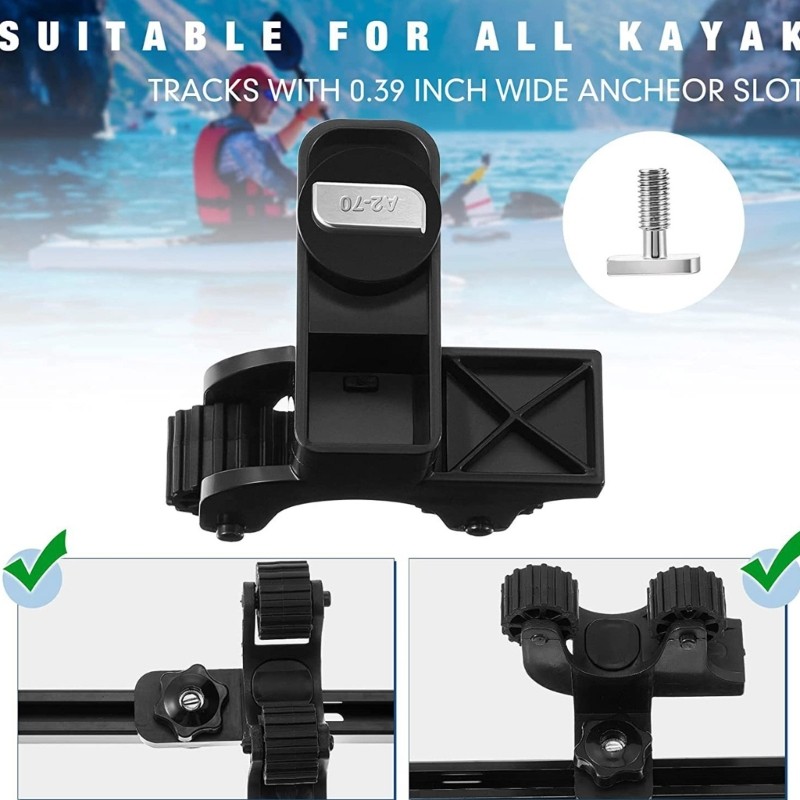 Kayak Paddles Holder Kayak Track Mount Accessories Plastic Kayak Oar Holder For Fishing Kayak Kayak 