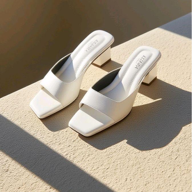 AZAHRA Shoes - Sandal Wedges Wanita Tinggi Hak 5cm Kualitas Premium Material Sintetis Warna Hitam