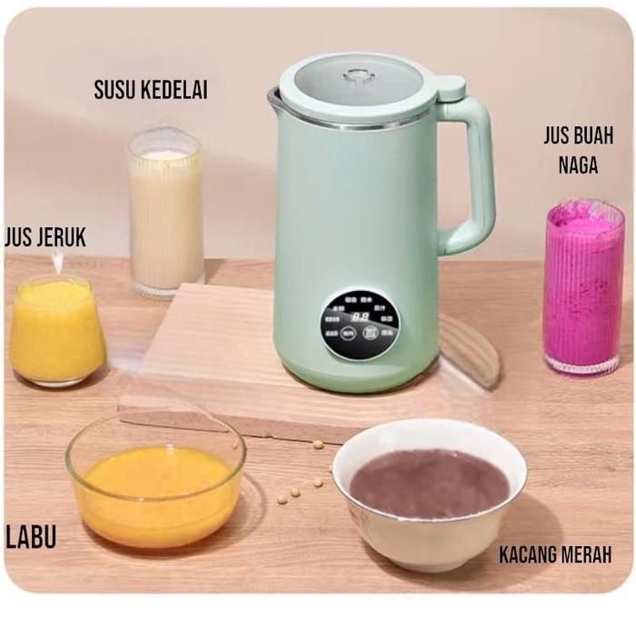 S1 Mesin Susu Kedelai Serbaguna 1200ML Blender Jus 10 Pisau Mesin Kacang Pemecah Kedelai Blender