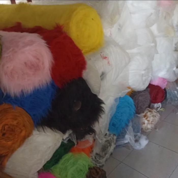 Kain karpet bulu jabrig bulu panjang 7cm harga meteran 100x150