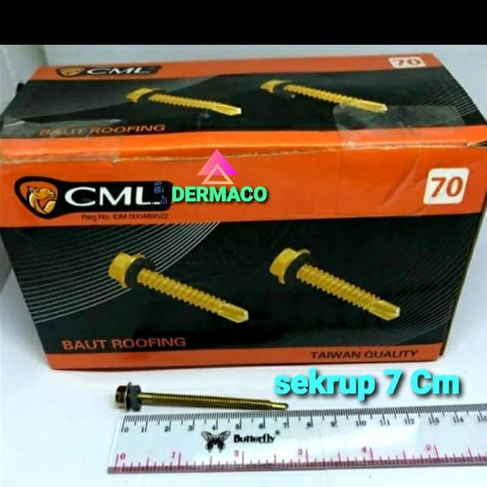 TERLARIS SEKRUP ROOFING 7 CM 250pcs / SEKRUP SPANDECK Selamat Berbelanja
