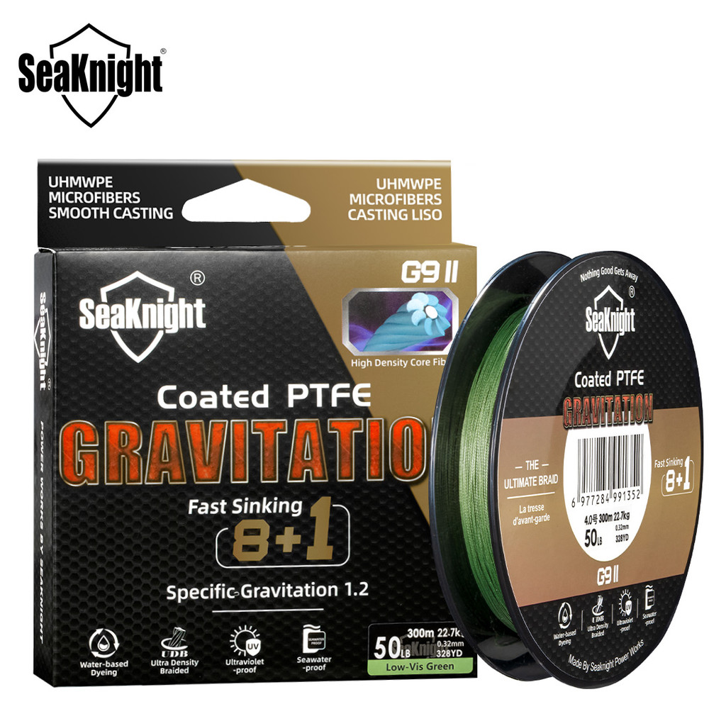 SeaKnight Brand Gravitation Series G9II Sinking Line 150M 300M 8+1 Strands Braid PE Line anti-UV