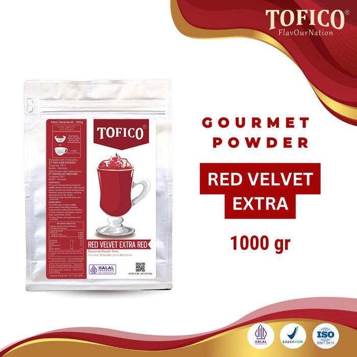 Powder Red Velvet Extra Tofico / Bubuk Rasa Red Velvet Extra Premium 1KG / Tofico Syrup Official