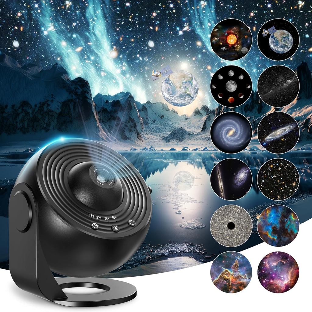 Starry Sky Projector, Projector Lamp, Starry Sky for Bedroom, 13Planet Discs, LED Starry Sky