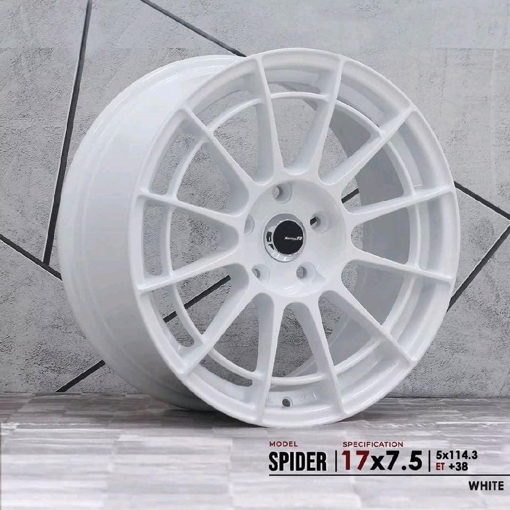 Velg Mobil Racing JF Luxury Spider K Ring 17 Warna Putih ET 38