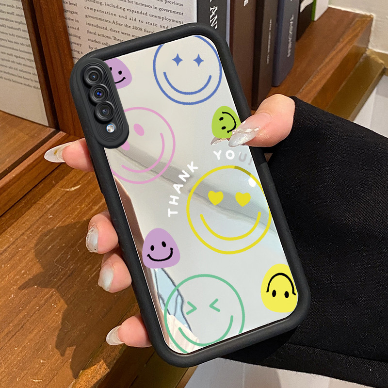Casing Hp Samsung Galaxy A50 A50s A30s Case Casing Kematian Smile Emoji Tas Pola Kasus cermin tangga