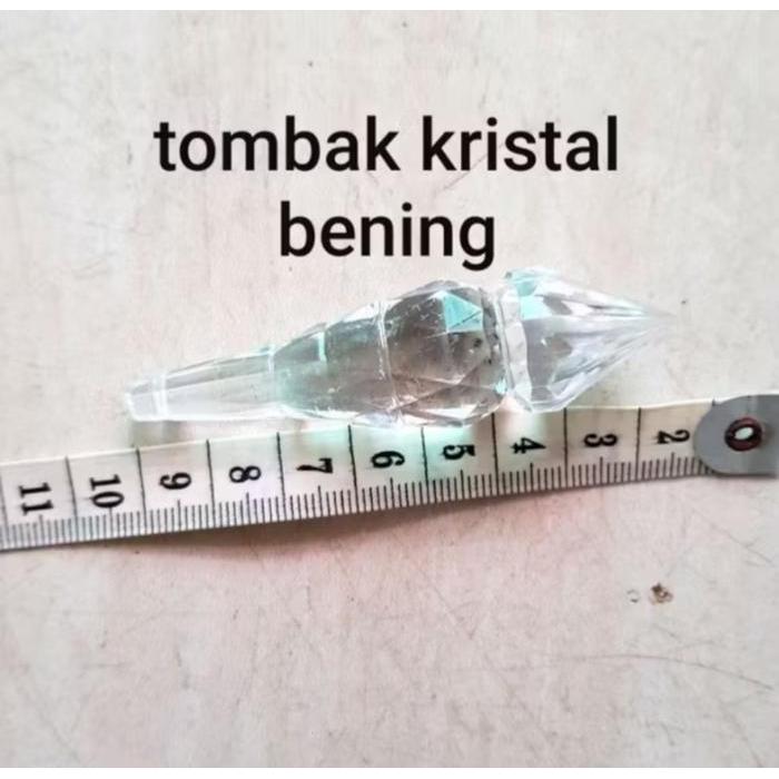 Manik Mote Tombak Kristal Motif Ukuran 8 Cm Isi 1 Pon