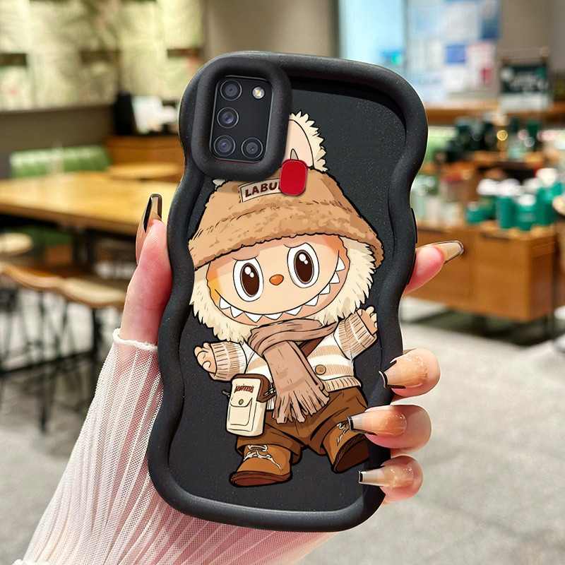 Casing Untuk Samsung A21s Case Casing pola Monster kecil plush Kasing HP Cesing lunak Kasing Macaron