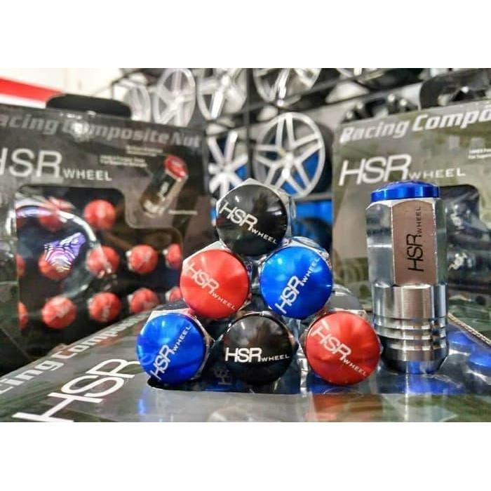 Lug Nut Baut Roda Panjang Merk Hsr Wheel Variasi Velg Racing Mobil Promo