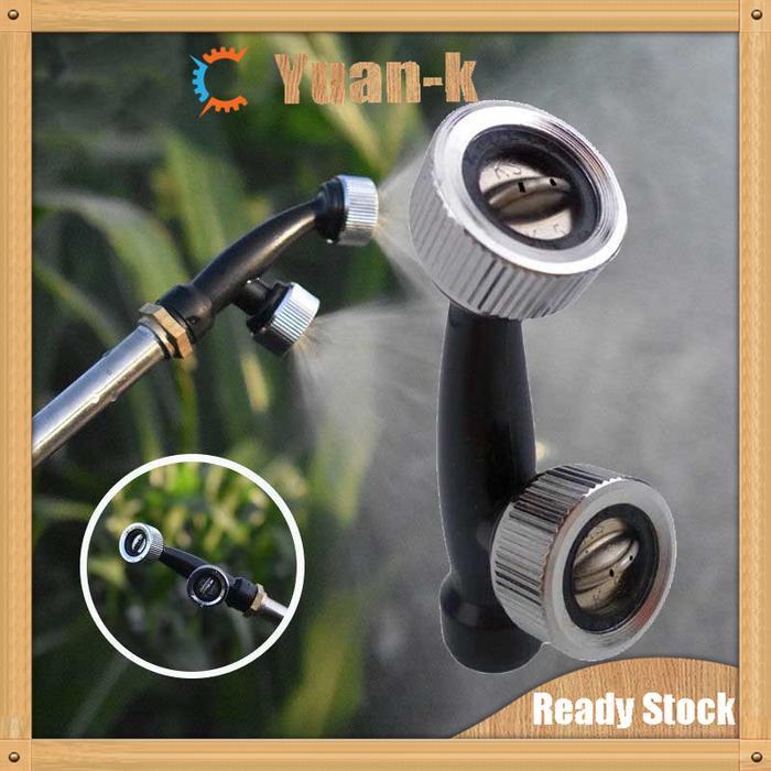 Nozzle Embun Kabut Sprayer 2 Lubang Irigasi Mist Sprayer Kuningan
