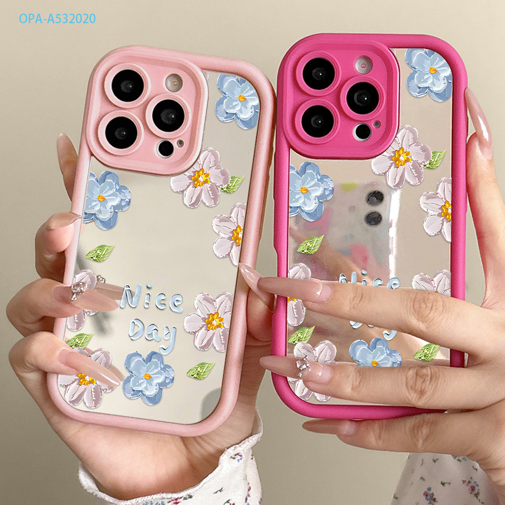Casing Hp Untuk OPPO A60 A54 A58 A77S A57 A55 A53 A33 2020 2022 4G Cermin Phone Case TY-JZ S9-0011 S