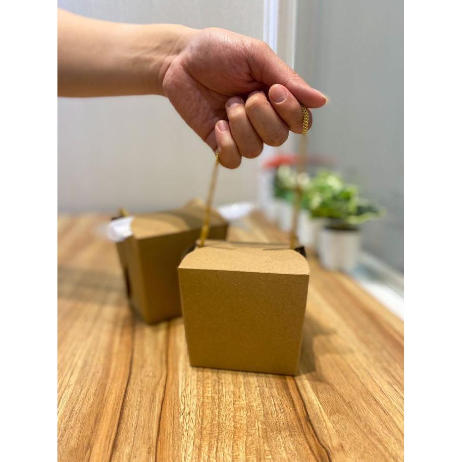 food pail brown/kraft ; rice box ; kotak makanan / kotak nasi size S