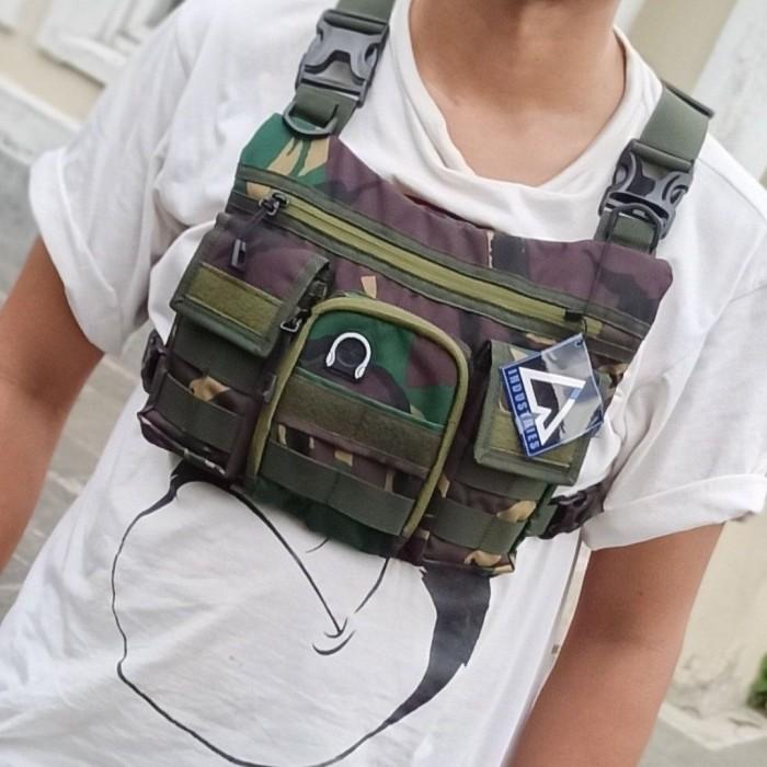 Waistbag Minimalis Tas Dada Army Waterprood Camo Chest Bag Loreng Abri Tni