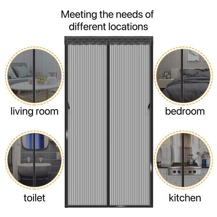 Yhome Tirai Pintu Kamar / Tirai Magnet Anti Nyamuk Kawat Nyamuk / Tirai Magnet Elegan Bahan Plastik