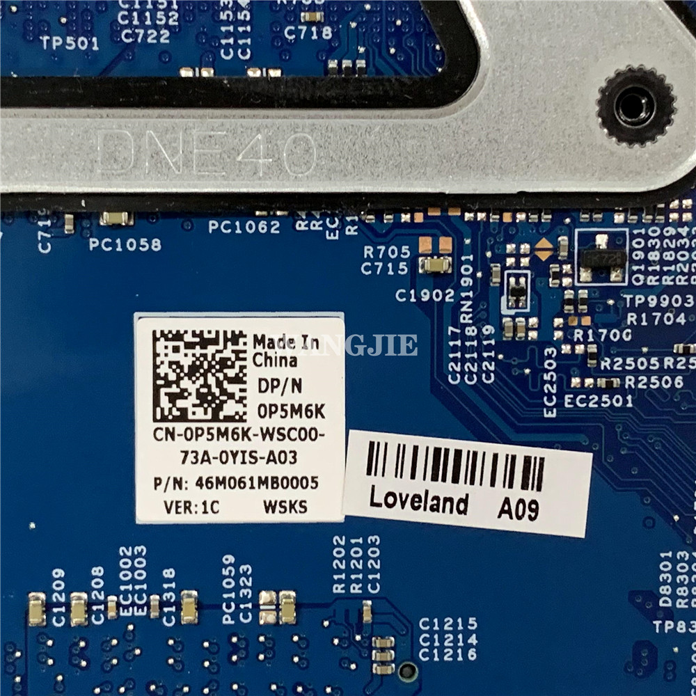 14291-1 For DELL Latitude 3470 3570 Laptop Motherboard I3-6100U I5-6300U CPU CN-0P5M6K 0P5M6K 0YKP8M