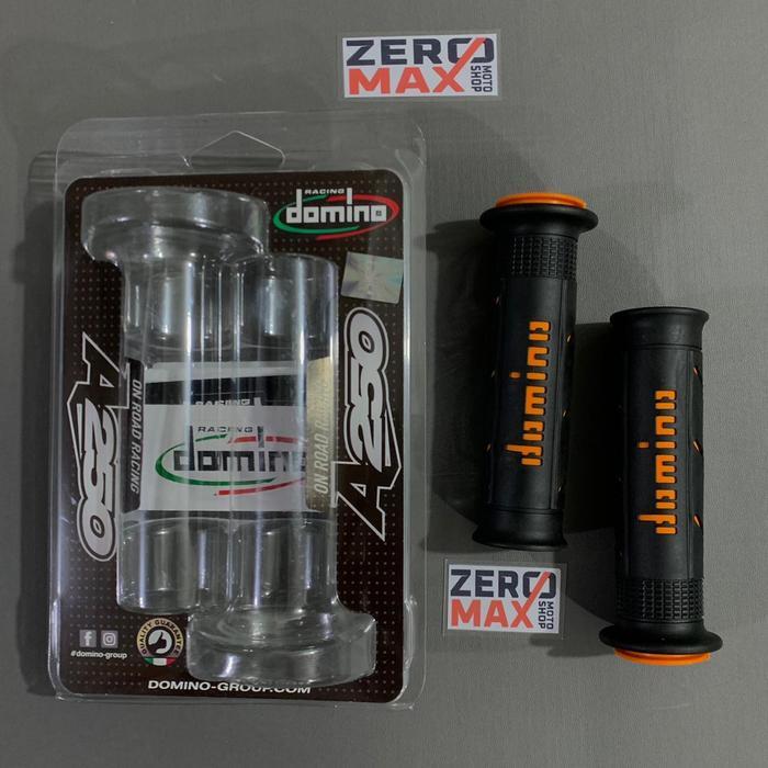 Handgrip Handfat DOMINO SUPERSOFT Ori Italy BLACK ORANGE UNIVERSAL