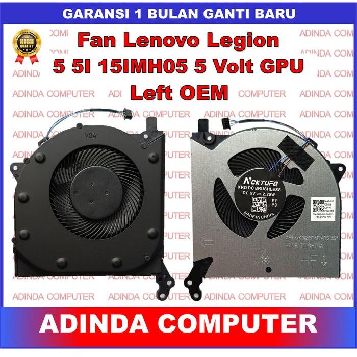 Terbaik Best Quality 100% Original Fan Lenovo Legion 5 5I 15Imh05 5-15Arh05 R7000 Y7000 (2020) 5