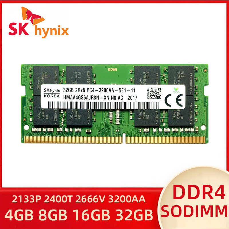 SK hynix 4GB 8GB 16GB 32GB PC4 1RX8 1RX16 2RX8 2133P 2400T 2666V 3200AA Laptop memory DDR4 SODIMM