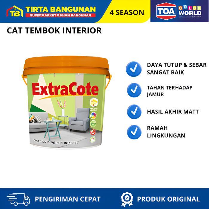 TOA EXTRACOAT A1500 - WHITE 5KG/ CAT TEMBOK INTERIOR Paint