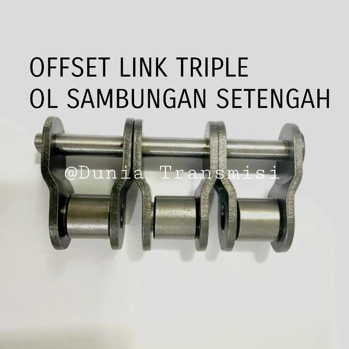 Ol Rs 100 X 3R Offset Link Triple Sambungan Rantai Ol Rs100-3 Setengah Rs 100-3 Baru