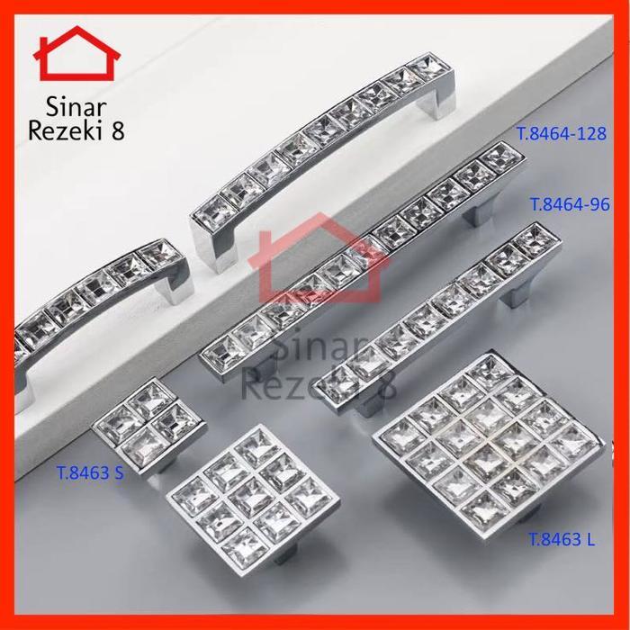 Tarikan Kristal 846 Berlian Crystal Kaca Handle Laci Pintu Lemari Knob