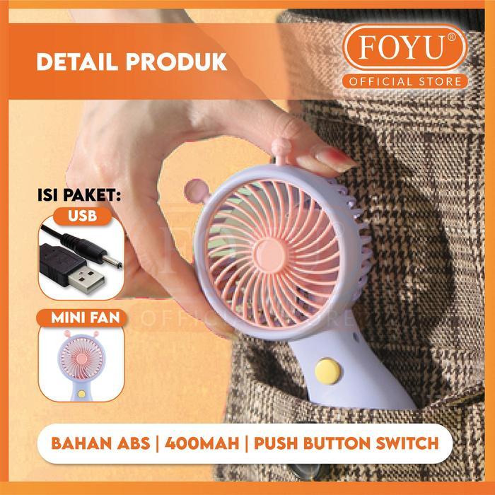 Foyushop Kipas Angin Mini Lucu Usb Portable Fan Kipas Jisulife Terpercaya
