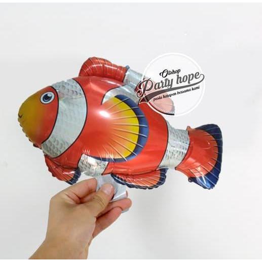 balon foil ikan nemo mini / balon foil nemo / balon animal fish nemo