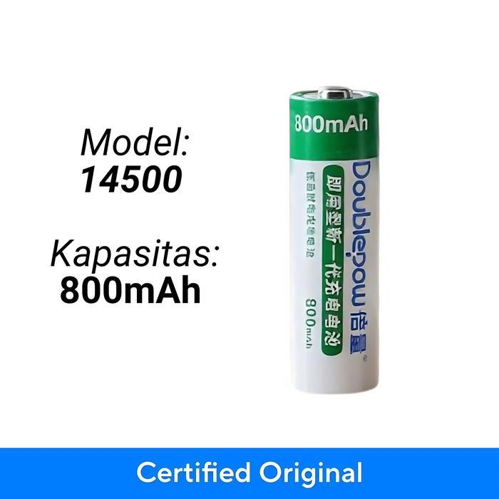 [] Batu Batre 14500 3.7V Li-ion Baterai 14500 3.7 V Battery Rechargeable