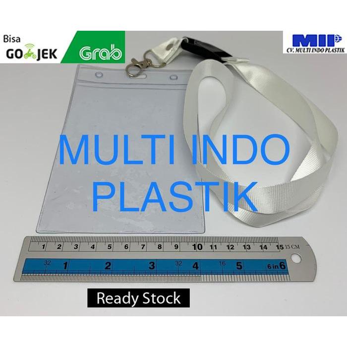 Tali Lanyard Putih/Tali Id Card/Tali Nametag/Tali Gantungan Nametag